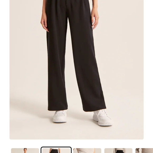 Daisy Grace- Black Wide Leg High-Waisted Trouser Pant - Picture 5 of 7